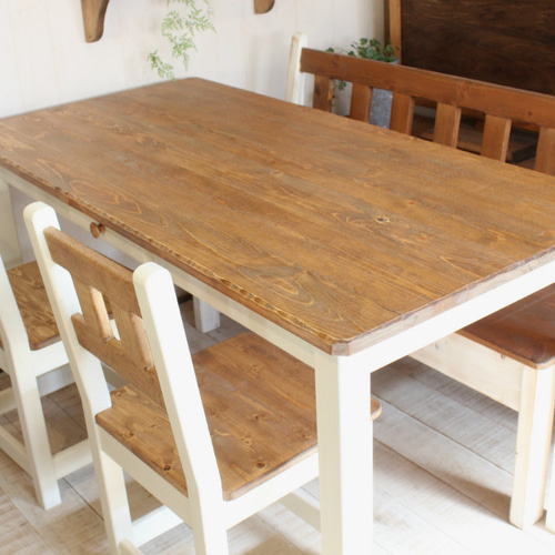 シャビーなカフェテーブル140 cafe table アンティークホワイト  