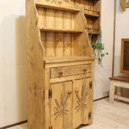 ハンドメイド　麦穂のカップボード　カントリー家具 麦穂のカントリーキャビネット チェスト・キャビネット putto 通販