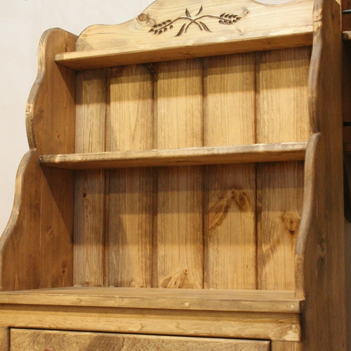 ハンドメイド　1ドロワ麦穂のカップボード 1ドロワ麦穂のカップボード 棚・シェルフ・ラック putto 通販