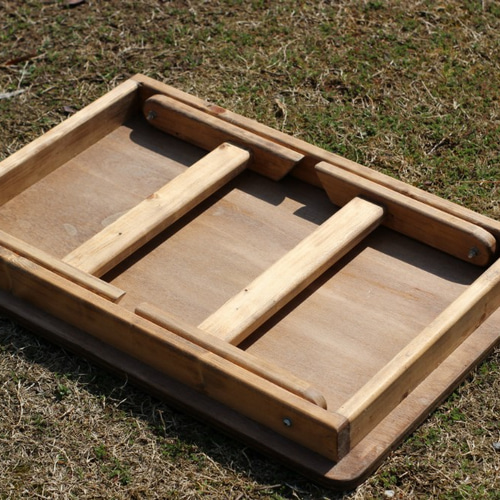 フォールディングテーブル ブラウン 折りたたみローテーブル60