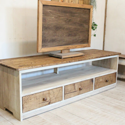 新品・未使用　アウトレットテレビラック　テレビ台　シャビー加工 285299-1.jpg