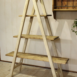 折りたたみ2段ラック アンティーク風 ダメージ エイジング キャンプ