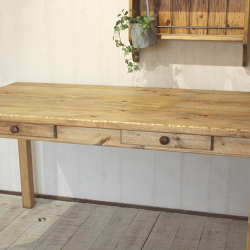 4ドロワ アンティーク風ダイニングテーブル140 ダイニングテーブル