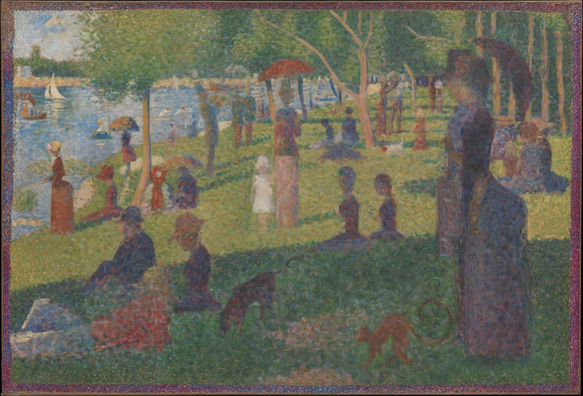 [定制] Seurat 《Grande Jatte 島上的周日下午》筆記本型安卓保護殼 第2張的照片