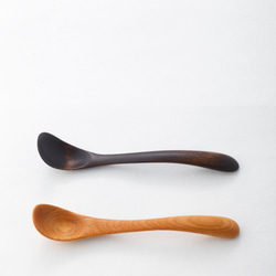 URUSHITOグラス　浄法寺塗　萩ガラス　蓋つきグラス（大）　黒拭漆　miyazono spoon 製匙付き 6枚目の画像