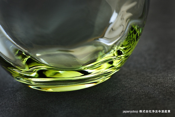 URUSHITOグラス　浄法寺塗　萩ガラス　スリット蓋つきグラス（大）　溜（ため） 2枚目の画像