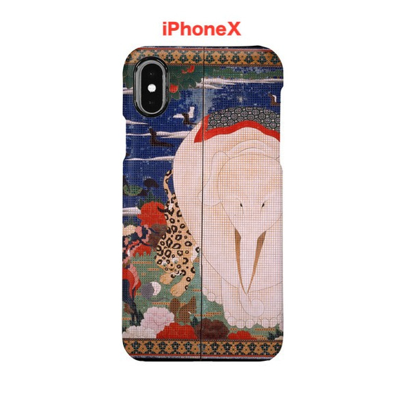 [定做] Jakuchuan iPhone皮套伊藤Jakuchu花樹中的鳥類和動物 第3張的照片