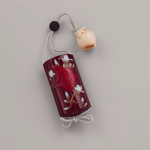 蒔絵小物入れ 受注製作】 葆光庵 スマホケースシリーズ 鸚鵡蒔絵螺鈿印籠