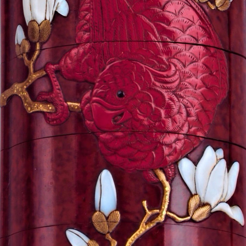 受注製作】 葆光庵 スマホケースシリーズ 鸚鵡蒔絵螺鈿印籠