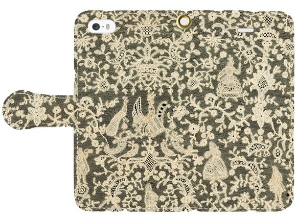 iPhone case Lace_03 中世紀法國蕾絲麵料主題筆記本型[使用高分辨率圖像] 第1張的照片
