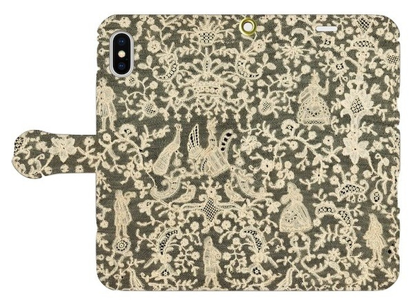 iPhone case Lace_03 中世紀法國蕾絲麵料主題筆記本型[使用高分辨率圖像] 第7張的照片