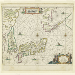 Kaart van Japan，Johannes Janssonius，c. 1658 [使用高分辨率圖像] 第2張的照片