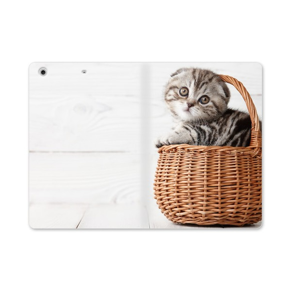 【受注製作】　葆光庵　Apple iPad 手帳型　Cute scottish fold 2枚目の画像