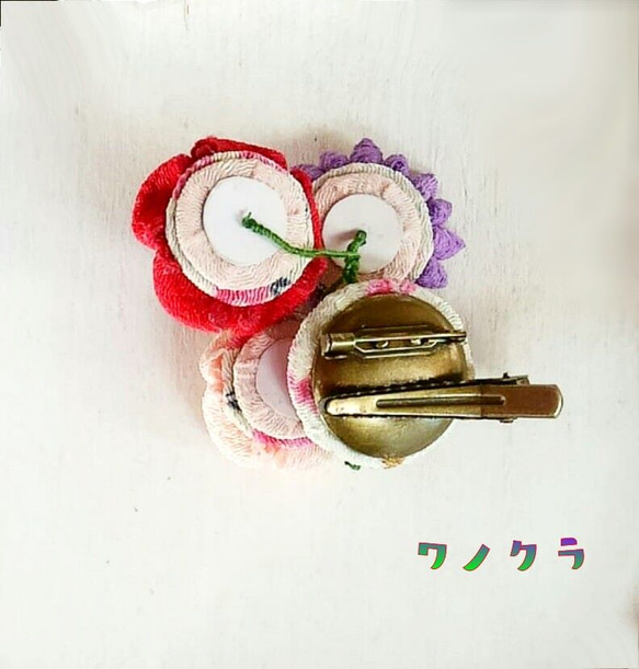 福梅と小菊のヘアクリップ 3枚目の画像