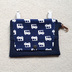 ハンドメイド　移動ポケット　入園入学　車　１点¥650 ２点¥1000 2way☆チャック付き移動ポケット(車柄) その他入園グッズ KINUCA 通販