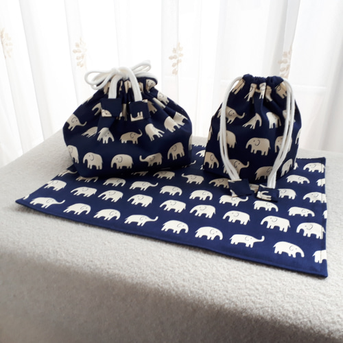 トラ ☆ぞうさん ランチョンマット お弁当袋 コップ袋 ハンドメイド