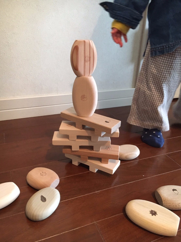 もりのLunch Box 　Bセット（1歳児〜がおすすめの木のおもちゃセット）国産材 5枚目の画像