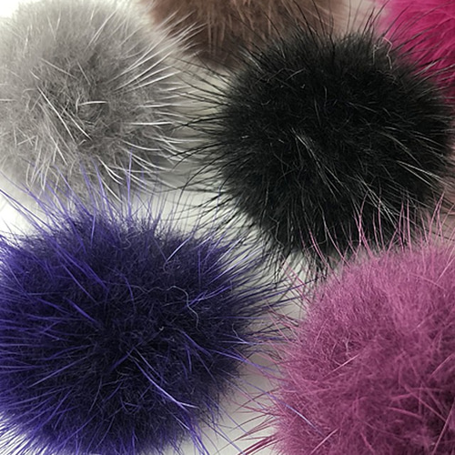高品質】ふわふわミンクファー（ダーク系カラー よりどり6コ）※ライト