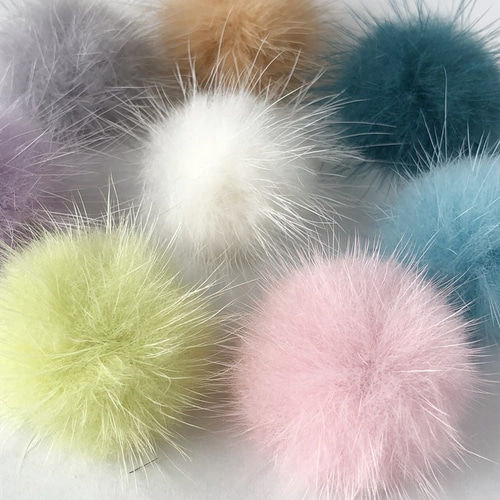 高品質】ふわふわミンクファー（ライト系カラー よりどり6コ）※ダーク