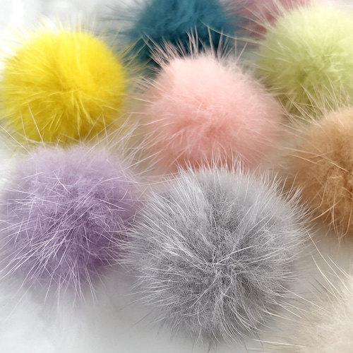 高品質】ふわふわミンクファー（ライト系カラー よりどり6コ）※ダーク
