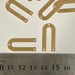 吊り下げ金具 U字タイプ Sサイズ（ゴールド）4コセット 3枚目の画像