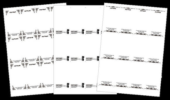 【15種のデザイン-No.03】ハンドメイド作品・ジュエリー用台紙〈50*90-名入れナシ〉 5枚目の画像