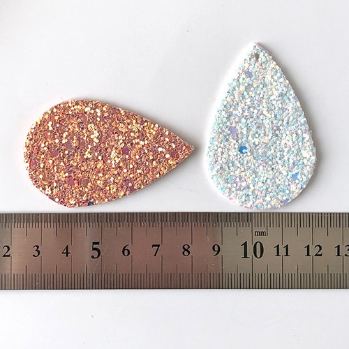 No.013 雫チャーム　ラメ　2ペア Amazon | Craft Tamago 【2個】ガラス製 雫型チャームパーツ