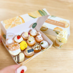 受注製作】ミニチュアレモンドーナツセット その他置物 あずき 通販