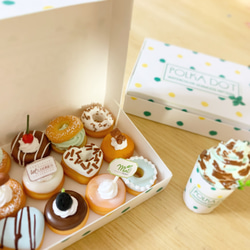 受注製作】チョコミント ミニチュアドーナツセット その他インテリア