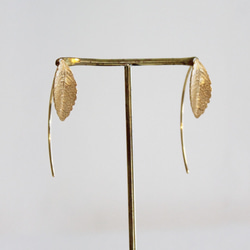 山茶屬樹葉造型耳環 第7張的照片