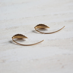 山茶屬樹葉造型耳環 第8張的照片