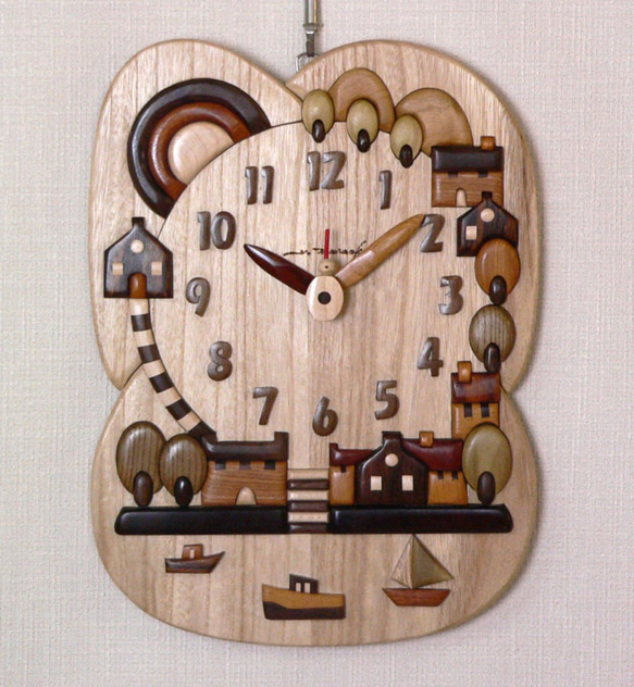 Woody picture & clock 　プロバンス　港の見える街 1枚目の画像