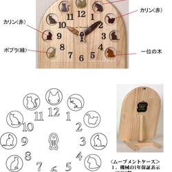 猫時計＆フレーム（磁石で固定する額）＊最大２Lサイズが飾れます 5枚目の画像