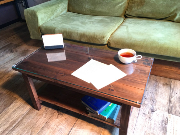 【送料無料】 ローテーブル アンティーク ビンテージ風 テーブル w2 5枚目の画像