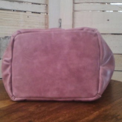 ちょっと小さめ紫がかったピンク色のトートバッグ 3枚目の画像