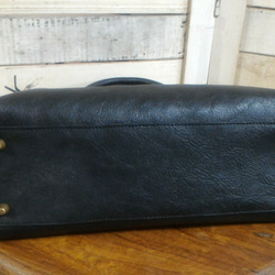 黒色外縫いのシンプルトートバッグ 5枚目の画像