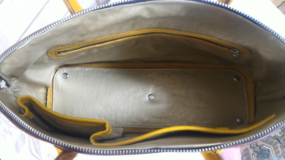 ペコちゃん様の再販専用ページです。カラシ色のシンブルハンドバッグ 5枚目の画像