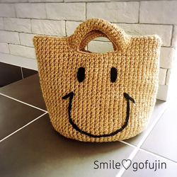 麻紐の大容量ニコちゃんバッグ♡ トートバッグ gofujin 通販 3681659