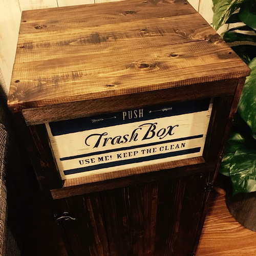 木製 TRASH インテリア ゴミ箱 アメリカン雑貨 CULTURE MART
