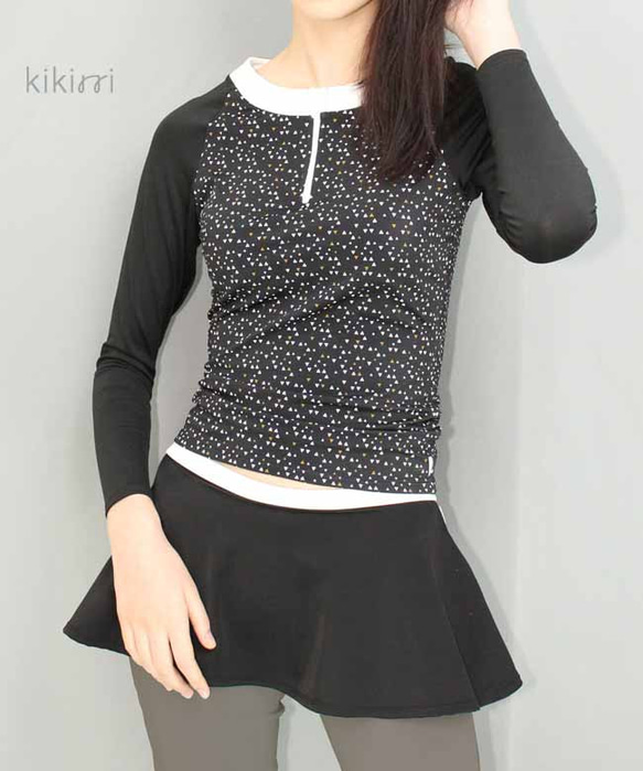 [Swimwear] Long Sleeve Rashguard with Skirt Bottom 第2張的照片