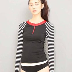 [Swimwear] Long Sleeve Rashguard with Cute Frill Bottom 第2張的照片