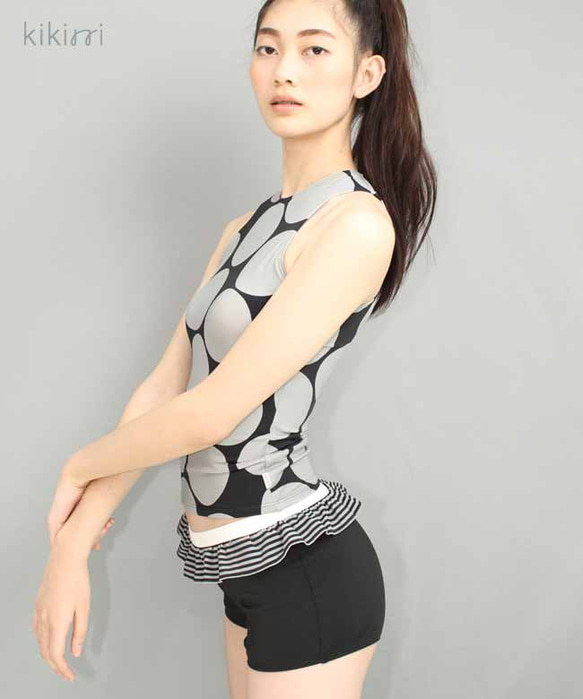 [Swimwear] Sporty Chic Tankini with Frill 第3張的照片