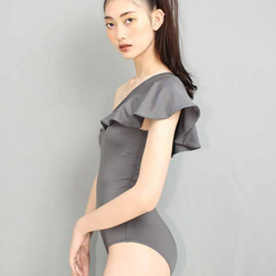 [Swimwear] One Shoulder Flare One Piece 第1張的照片