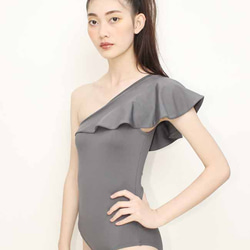 [Swimwear] One Shoulder Flare One Piece 第2張的照片