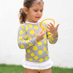 [Swimwear] Yellow Dot Rashguard for Kid 第1張的照片