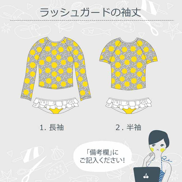 [Swimwear] Yellow Dot Rashguard for Kid 第5張的照片