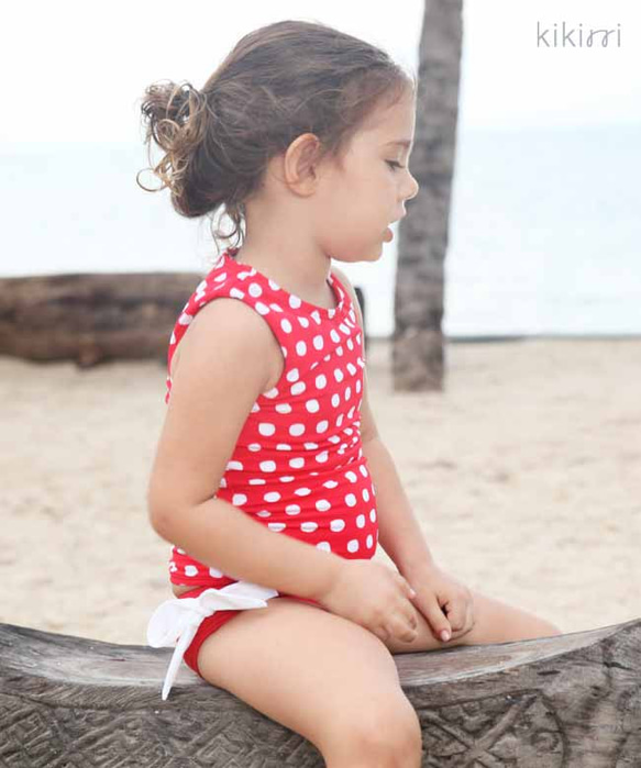 [Swimwear] Red Dot Tanktop for Kid 第2張的照片