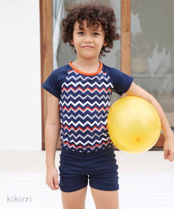 [Swimwear] Chevron Rashguard for Boy 第1張的照片