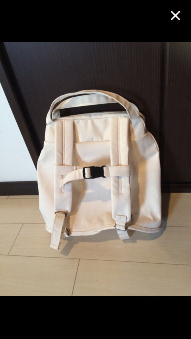 チェストベルト付  シンプルなキッズリュック 11号帆布