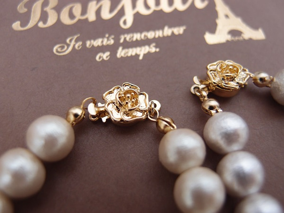 2色展開♪コットンパールネックレス 4枚目の画像